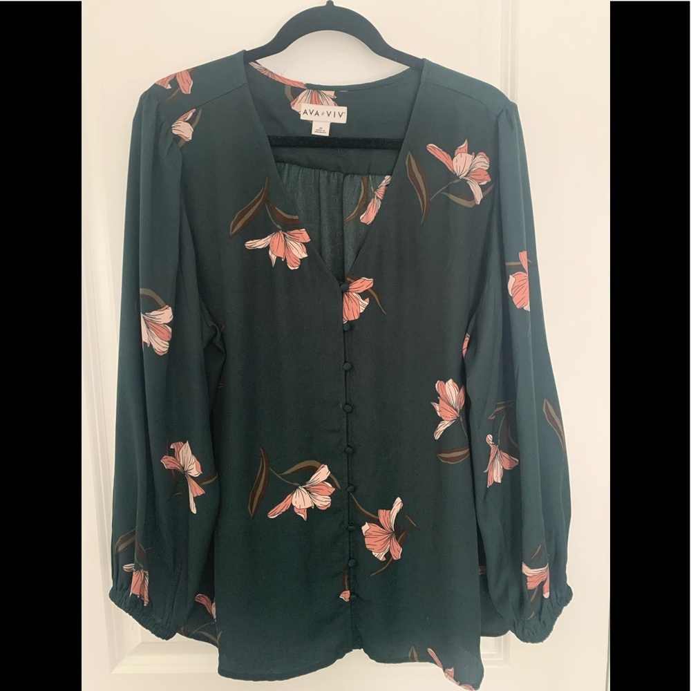 Ava & Viv Plus Size Long Sleeve Top